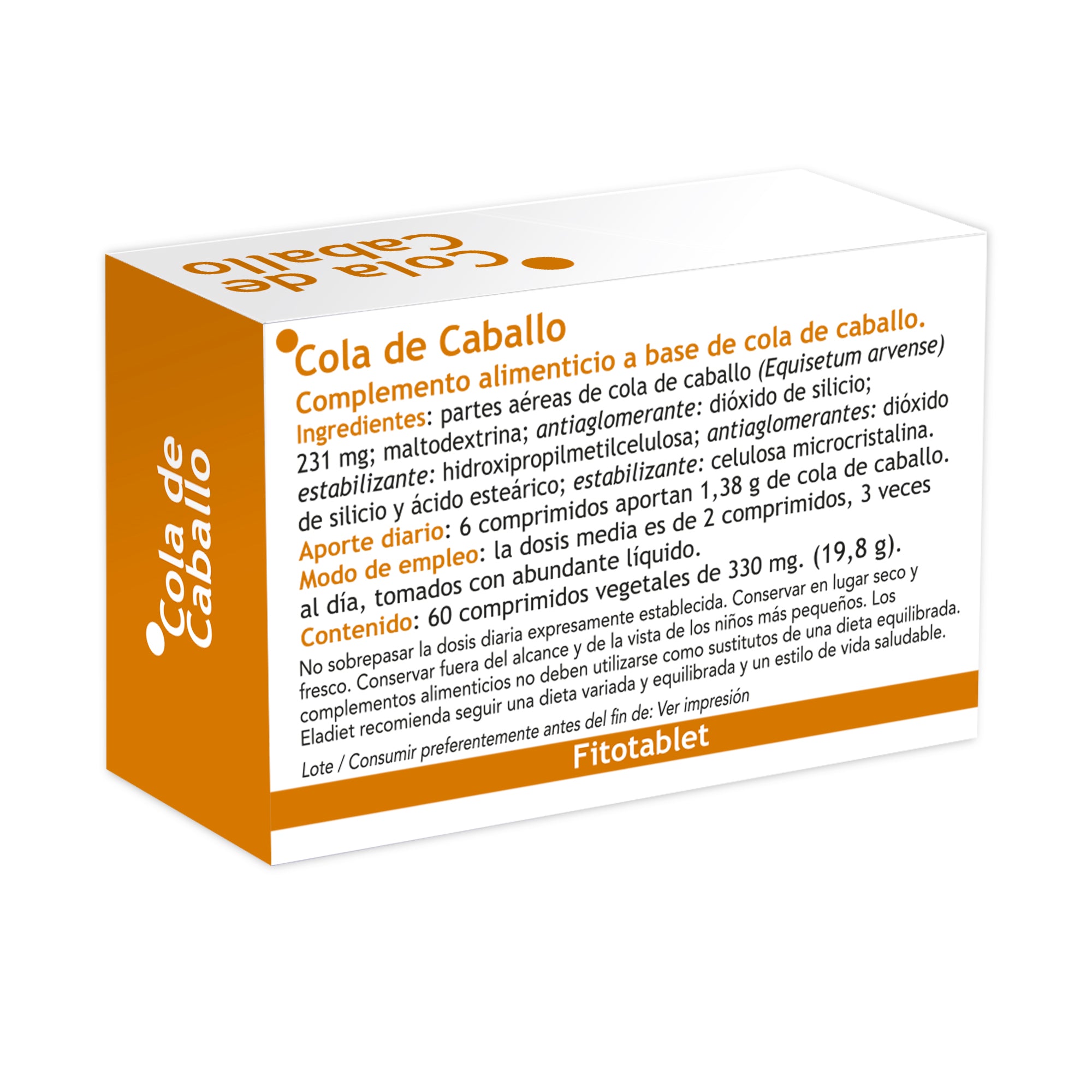 Eladiet - Fitotablet Cola Caballo 330Mg 60 Comprimidos - Biopharmacia, Parafarmacia online