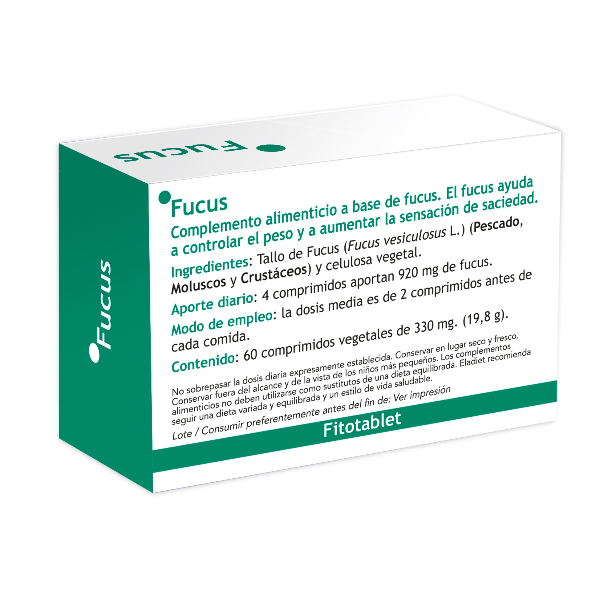 Eladiet - Fitotablet Fucus 330Mg 60 Comprimidos - Biopharmacia, Parafarmacia online