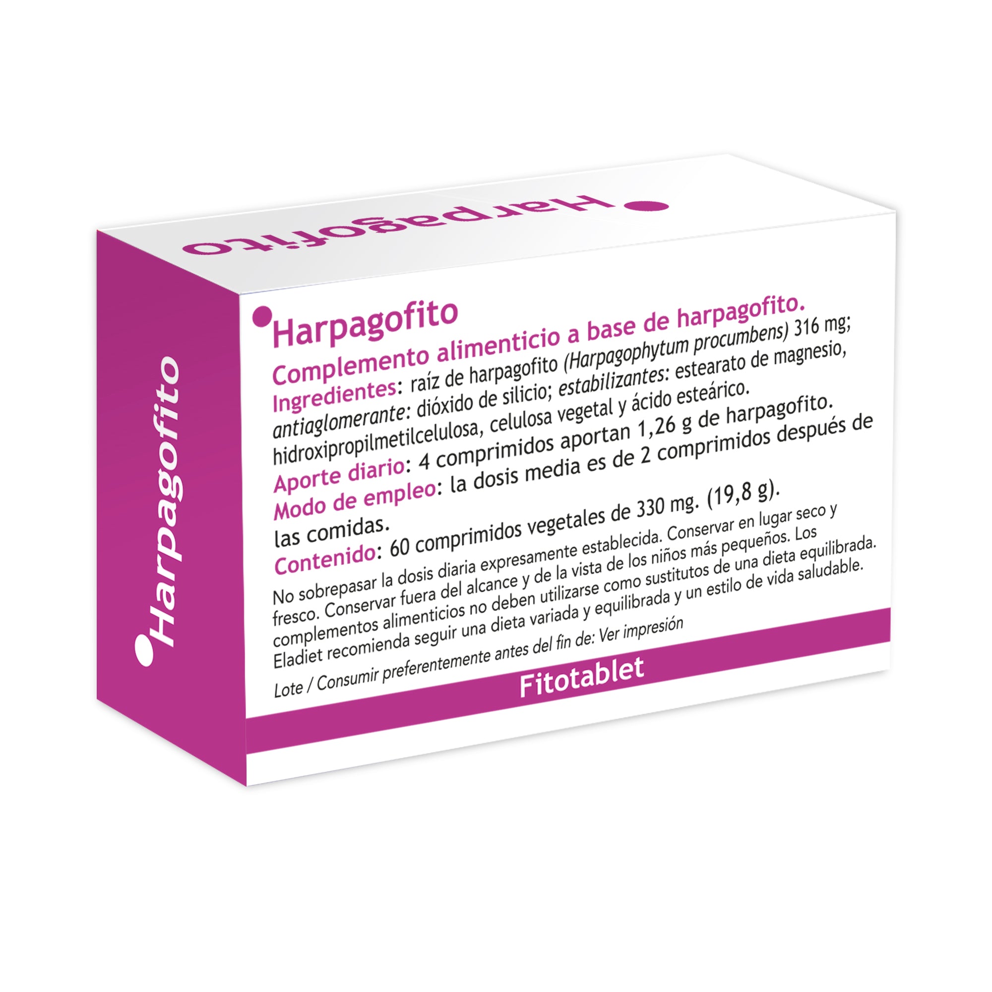 Eladiet - Fitotablet Harpagofito 330Mg 60 Comprimidos - Biopharmacia, Parafarmacia online