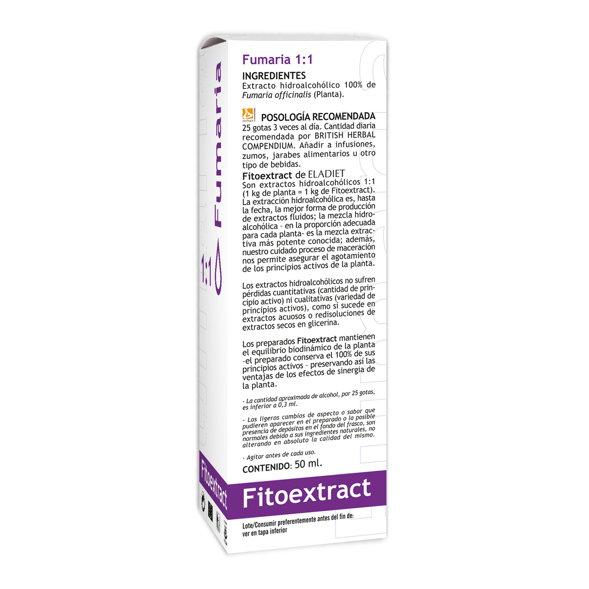 Eladiet - Fitoextrac Fumaria 50Ml - Biopharmacia, Parafarmacia online