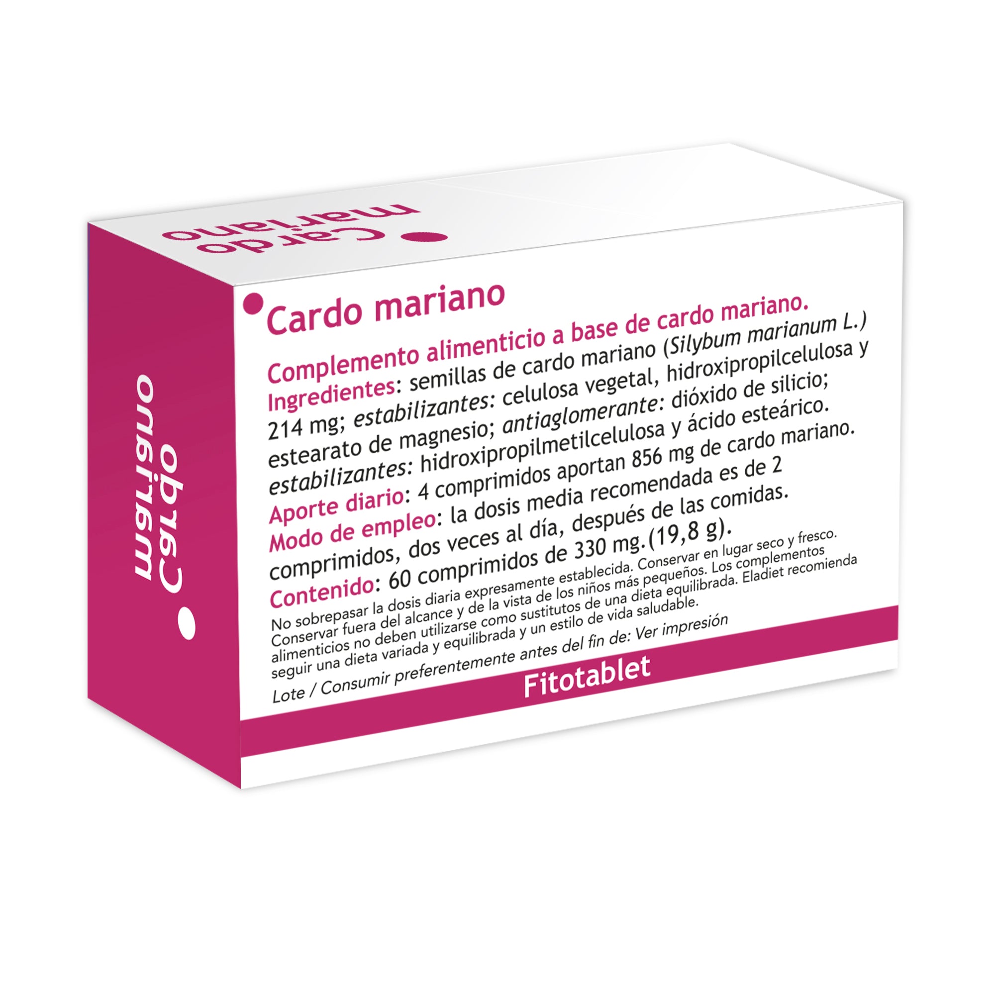 Eladiet - Fitotablet Cardo Mariano 330Mg 60 Comprimidos - Biopharmacia, Parafarmacia online