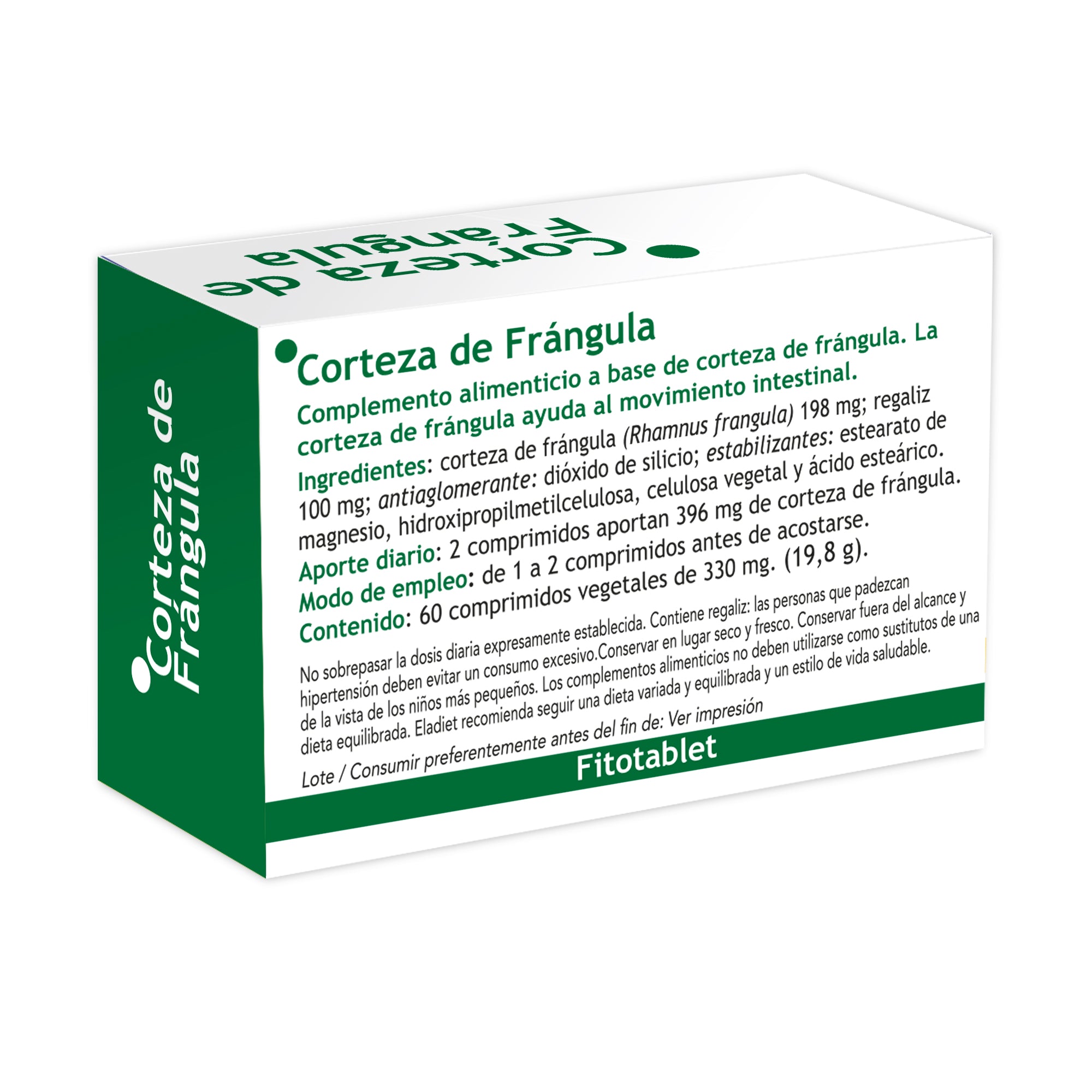 Eladiet - Fitotablet Corteza Fran 330Mg 60 Comprimidos - Biopharmacia, Parafarmacia online