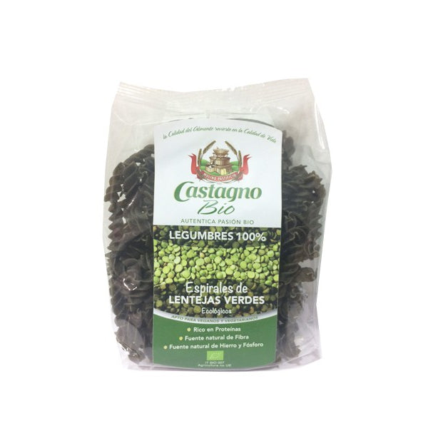 Castagno-Espirales-100%-Lentejas-Verdes-Eco-250-Gr.-Biopharmacia,-Parafarmacia-online
