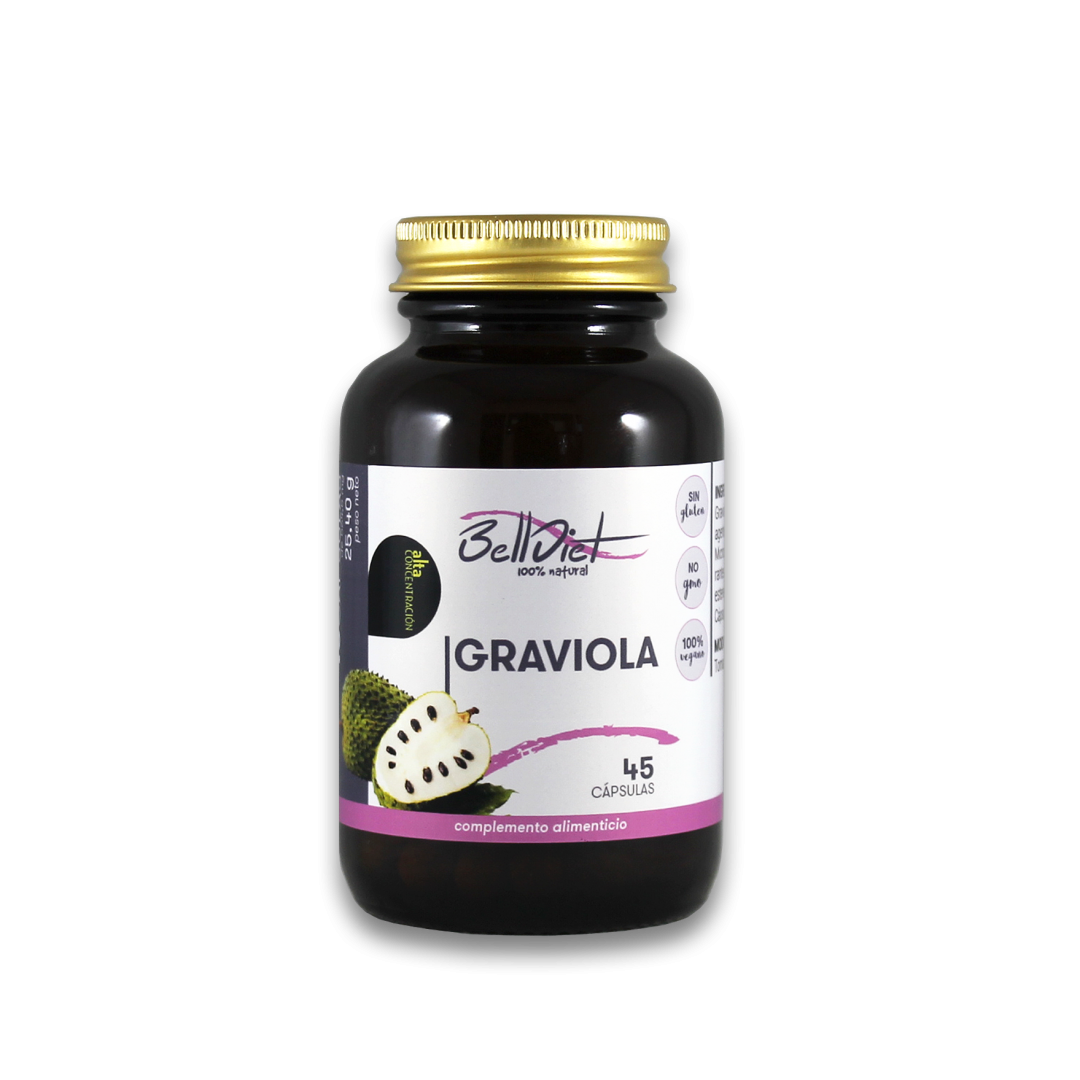 Belldiet-Graviola-45-Caps-Vegetales-Biopharmacia,-Parafarmacia-online
