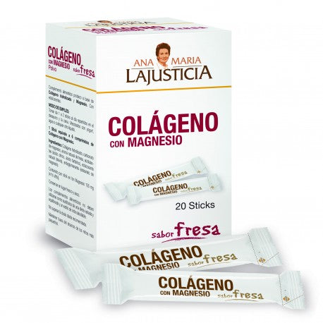 Ana-Maria-La-Justicia-Colageno-Con-Mg-20-Sticks-Sabor-Fresa-Biopharmacia,-Parafarmacia-online