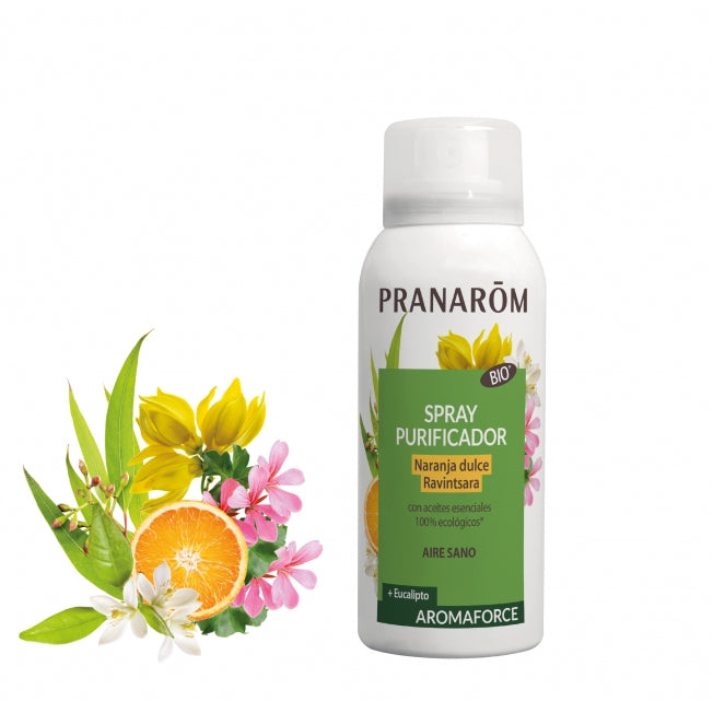 Pranarom-Spray-Purificador-Ravintsara-&-Naranja-Dulce-Aire-Sano-Bio-75Ml-Biopharmacia,-Parafarmacia-online