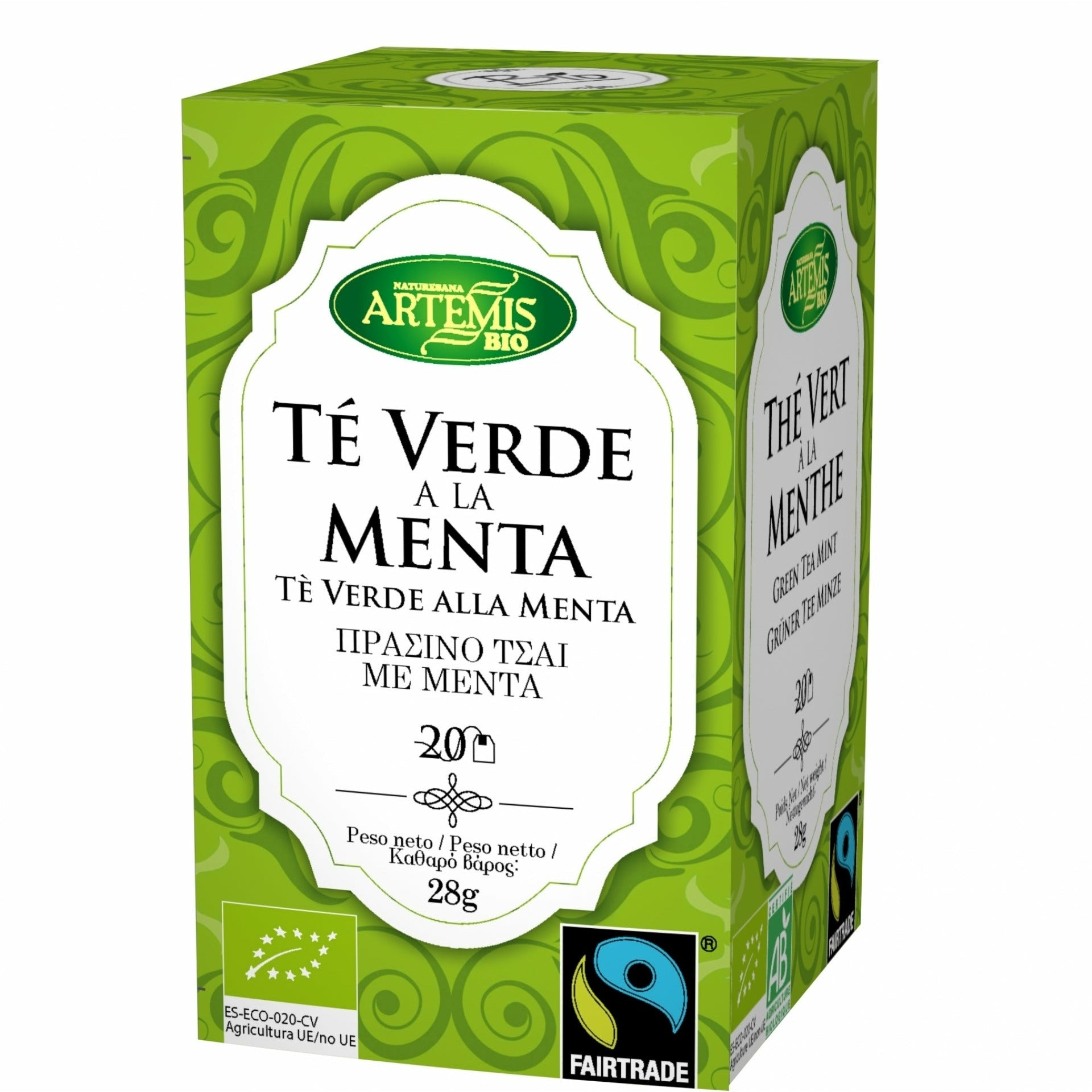 Artemis-Bio-Té-Verde-A-La-Menta-20-Filtros-Biopharmacia,-Parafarmacia-online