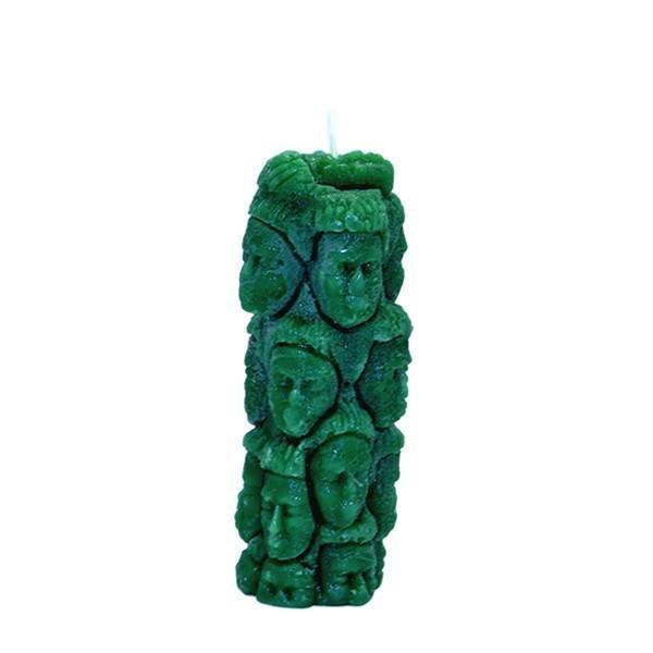 Vela verde con forma 1000 caras - Biopharmacia, Parafarmacia online