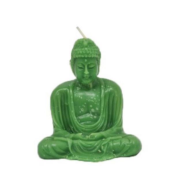 Vela verde con forma de Buda - Biopharmacia, Parafarmacia online