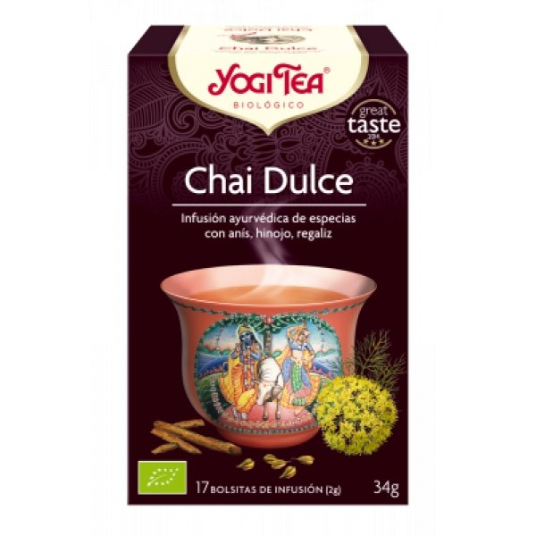Yogi Tea - Te Yogi Chai Dulce Eco 17 Bolsitas - Biopharmacia, Parafarmacia online