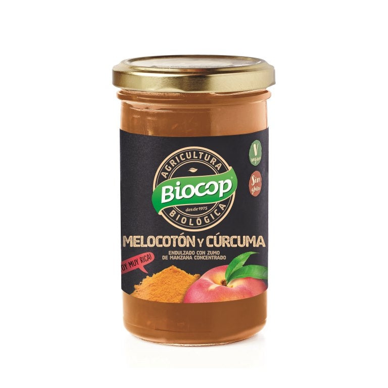 Biocop-Compota-Melocoton-Curcuma-280-Gramos-Biopharmacia,-Parafarmacia-online