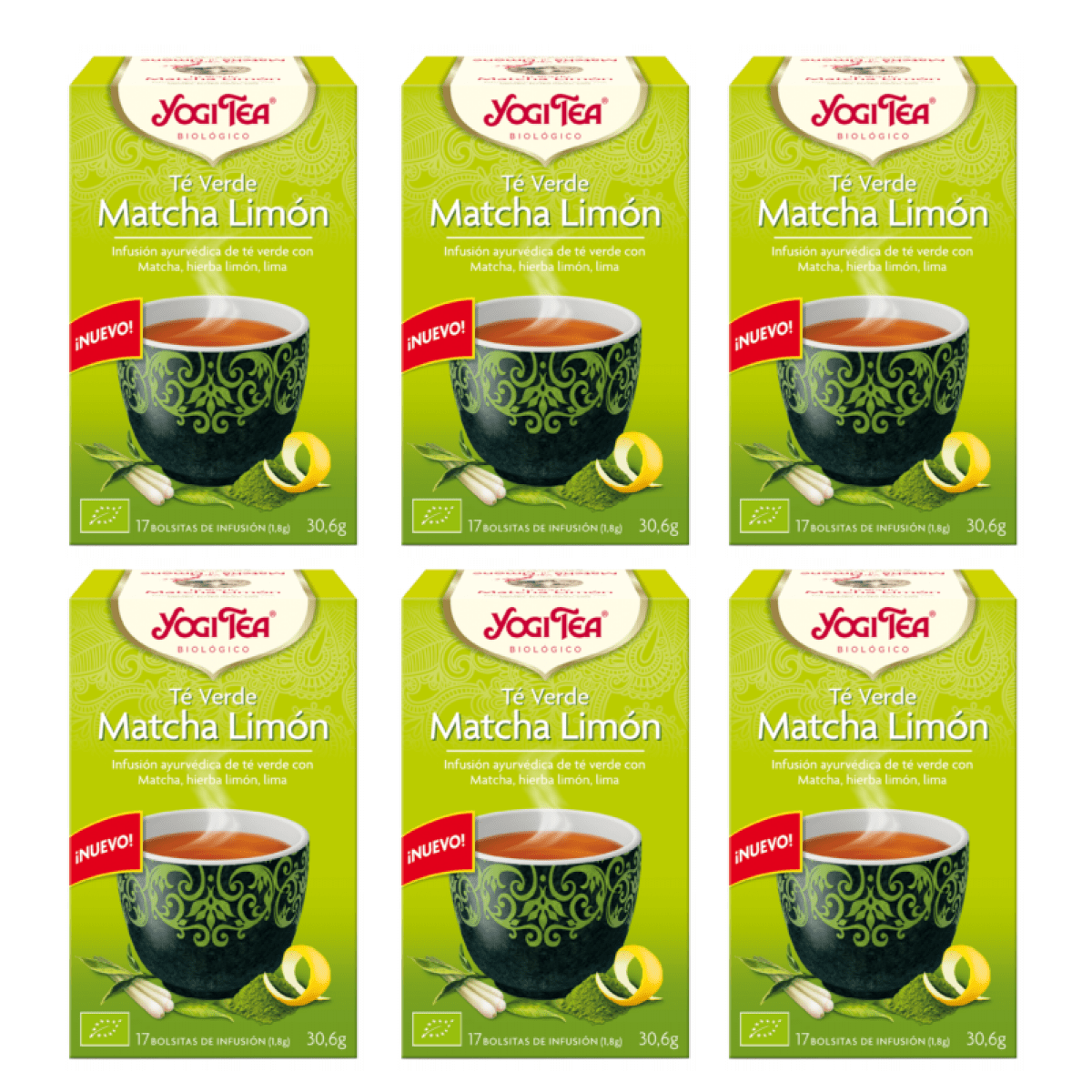 Pack Ahorro - Yogi Tea - Te Yogi Verde Matcha Limon Eco 17 Bolsitas