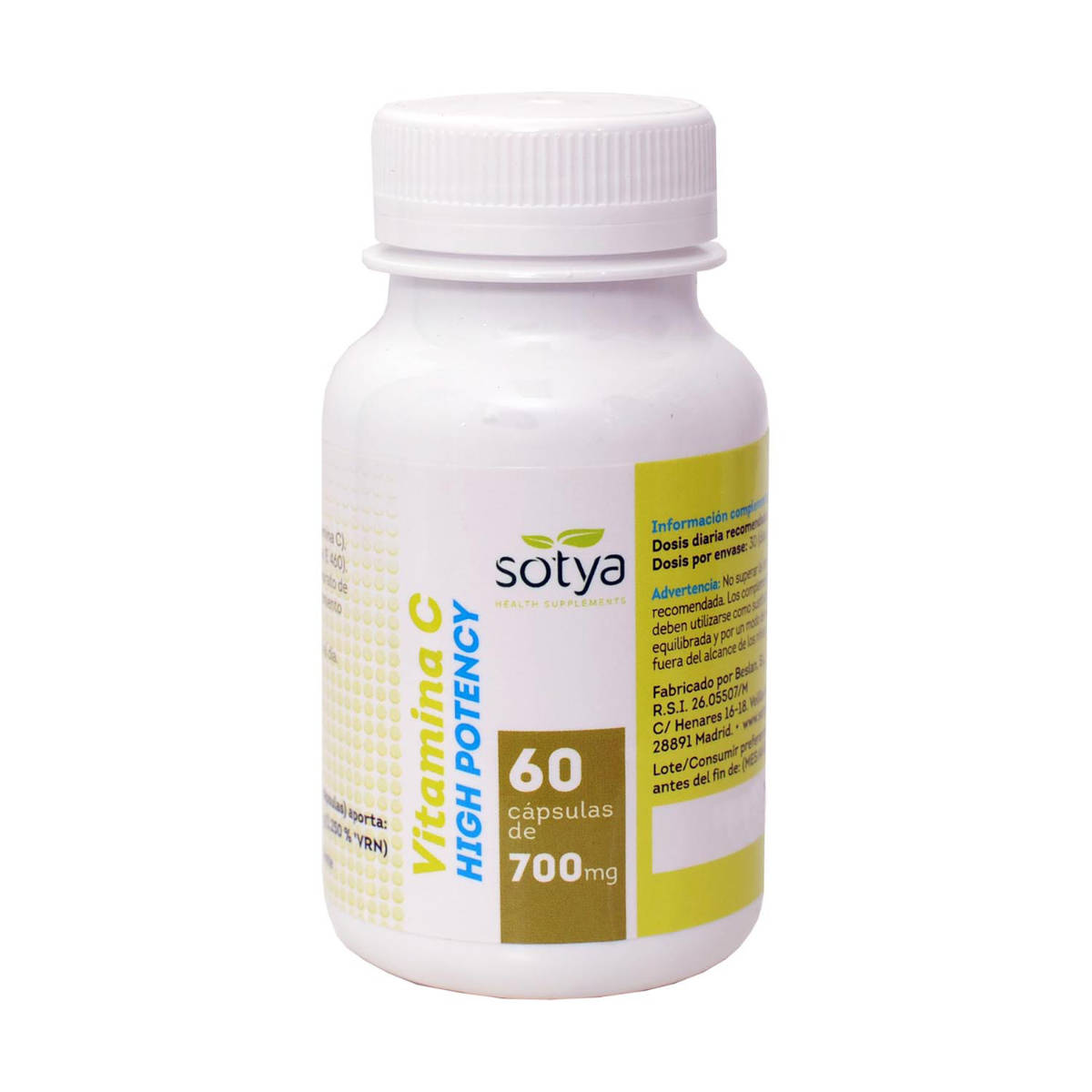 Sotya-Vitamina-C-High-Potency-700Mg-60-Comprimidos-Biopharmacia,-Parafarmacia-online