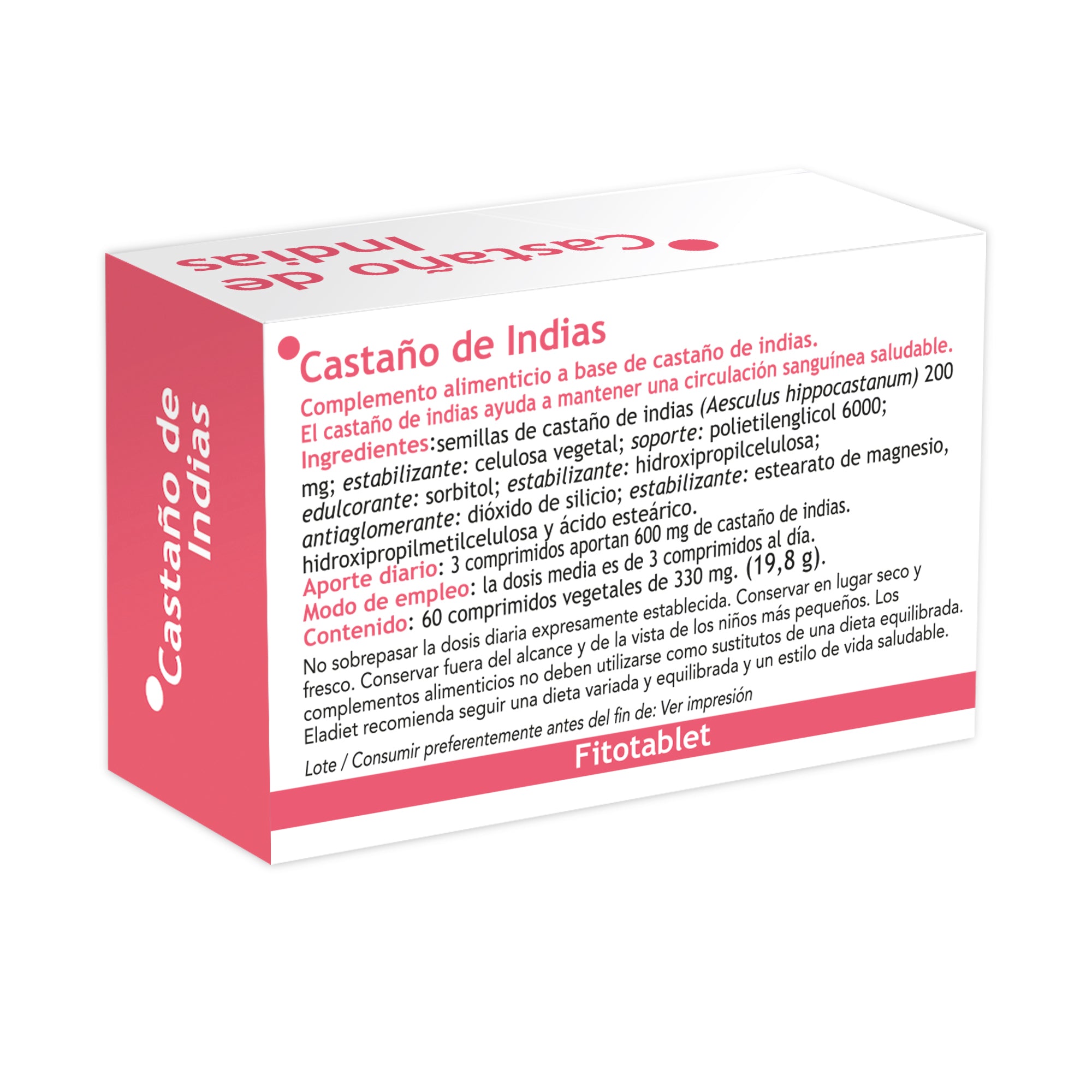 Eladiet - Fitotablet Castaño Indias 330Mg 60 Comprimidos - Biopharmacia, Parafarmacia online