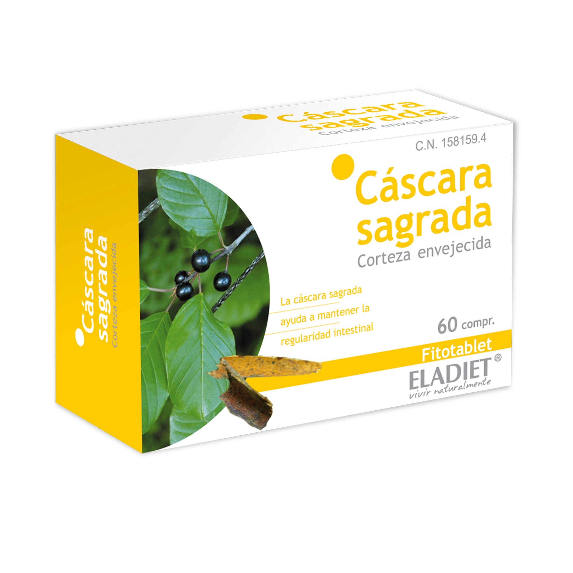 Eladiet - Fitotablet Cascara Sagrada 300Mg 60 Comprimidos - Biopharmacia, Parafarmacia online
