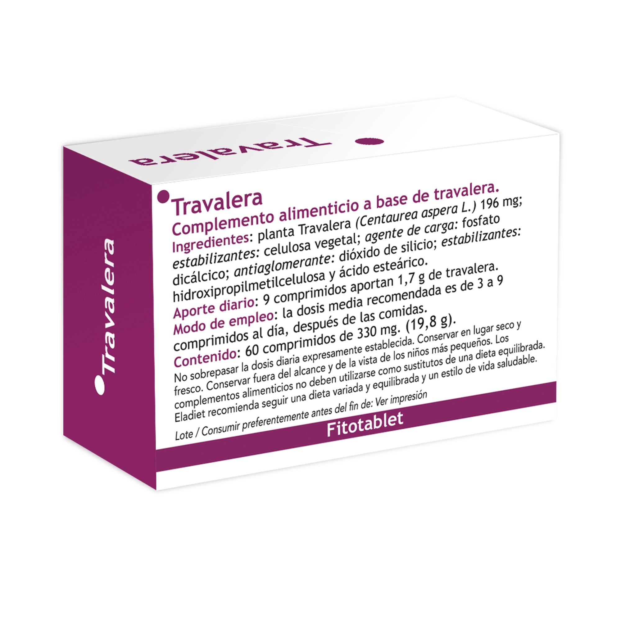 Eladiet - Fitotablet Travalera 330Mg 60 Comprimidos - Biopharmacia, Parafarmacia online