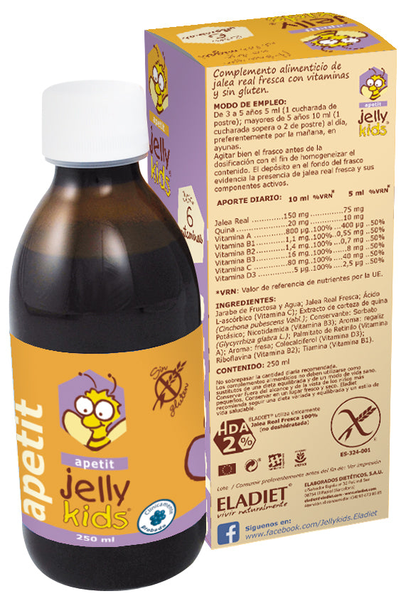 Eladiet - Jelly Kids Apetit Jarabe 250 Ml - Biopharmacia, Parafarmacia online