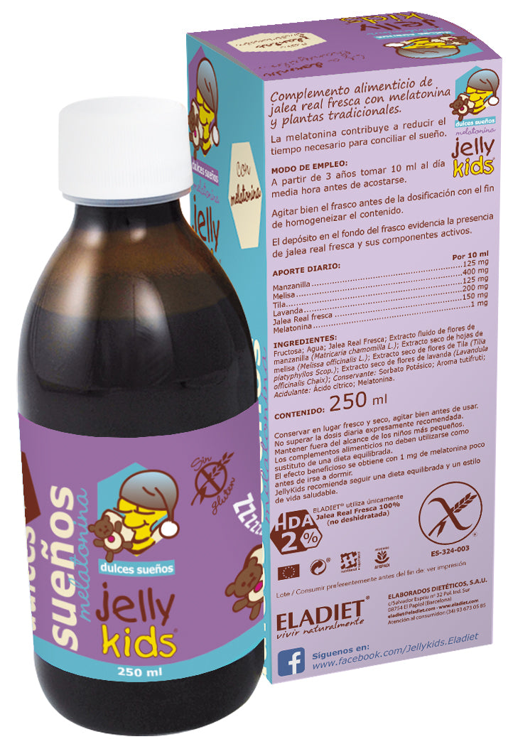 Eladiet - Jelly Kids Dulces Sueños + Melatonina Jarabe 250ml- En