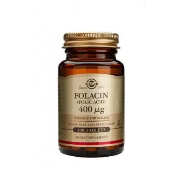 Solgar-Folacín-Ácido-Fólico-400Mcg-(Vitamina-B9)-100-Comprimidos-Biopharmacia,-Parafarmacia-online