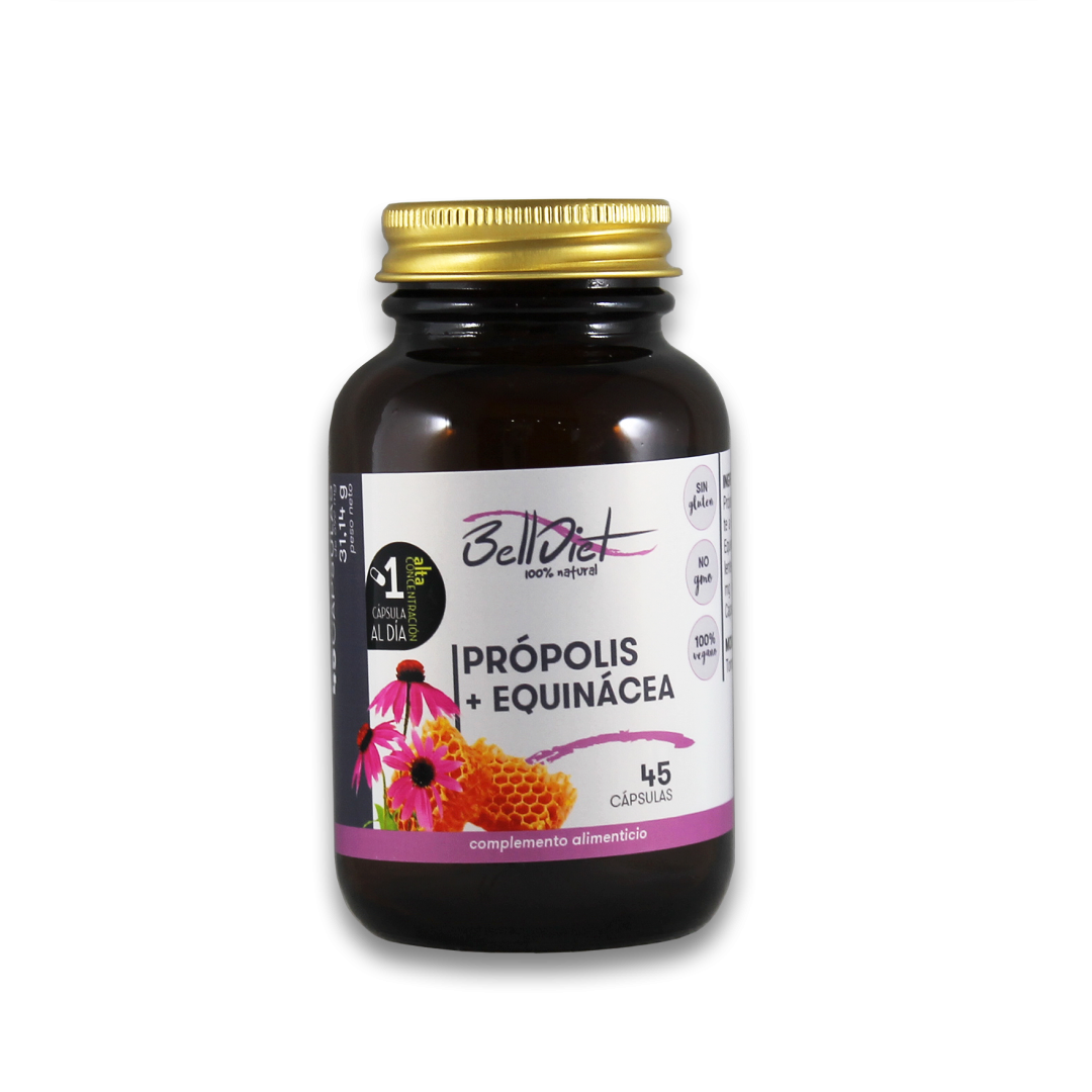 Belldiet-Propolis-+-Echinacea-45-Caps-Vegeta-Alta-Concentración-Biopharmacia,-Parafarmacia-online