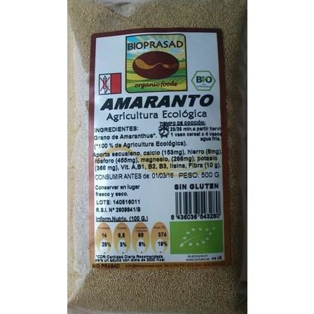 Bioprasad - Amaranto Bio 500 Gramos - Sin Gluten Sin Lactosa - Procedente De Agricultura Ecológica - Biopharmacia, Parafarmacia online
