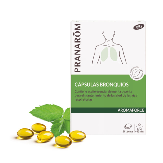 Pranarom-Cápsulas-Bronquios-Bio-30-Cápsulas-Aromaforce-Biopharmacia,-Parafarmacia-online
