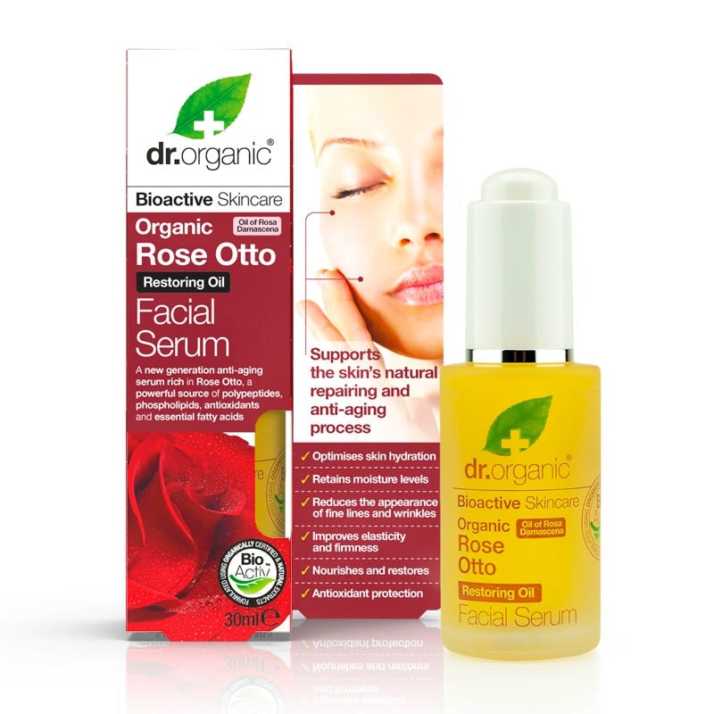 Dr.-Organic-Sérum-Facial-De-Rose-Otto-30-Ml-Biopharmacia,-Parafarmacia-online