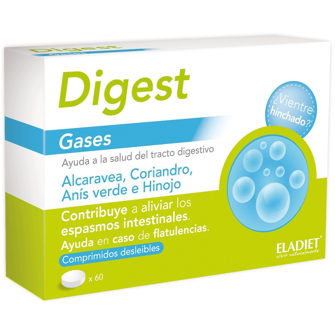 Eladiet - Digest Gases 60 Comprimidos - Biopharmacia, Parafarmacia online