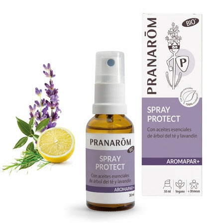 Pranarom-Spray-Protect-Con-Árbol-De-Té-Y-Limón-Aromapar+-30Ml-Biopharmacia,-Parafarmacia-online