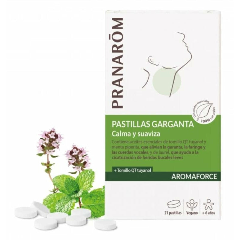 Pranarom-Pastillas-Garganta-Aromaforce-21-Pastillas-Biopharmacia,-Parafarmacia-online