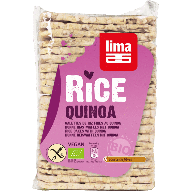 Lima-Thin-Rectangular-Rice-Cake-Quinoa-130-Gramos-Biopharmacia,-Parafarmacia-online