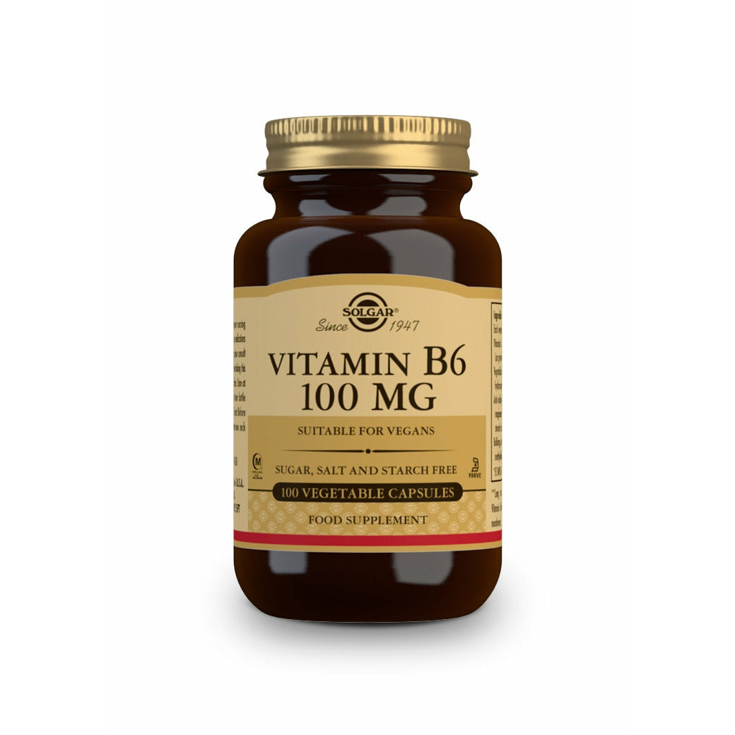 Solgar-Vitamina-B6-100-Mg-Piridoxina-100-Cáspsulas-Vegetales-Biopharmacia,-Parafarmacia-online