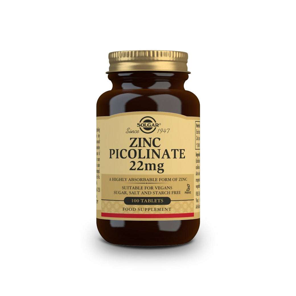 Solgar-Zinc-Picolinato-100-Comprimidos-Biopharmacia,-Parafarmacia-online
