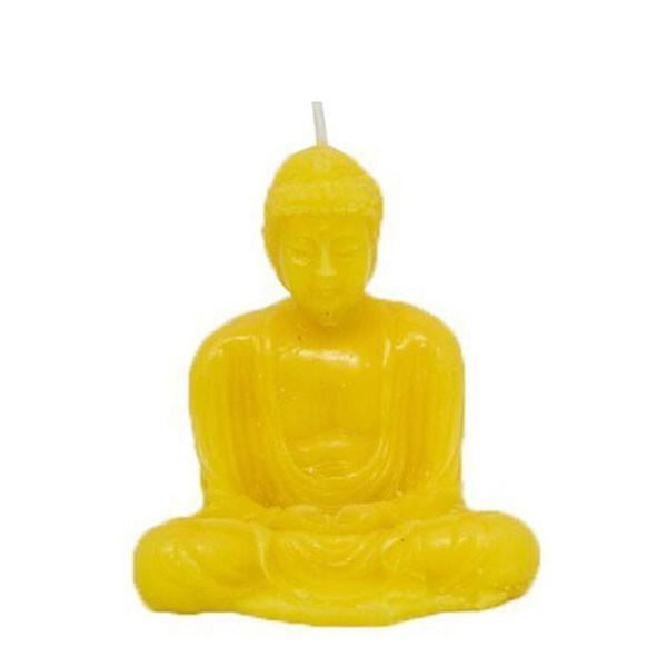 Vela amarilla con forma de Buda - Biopharmacia, Parafarmacia online
