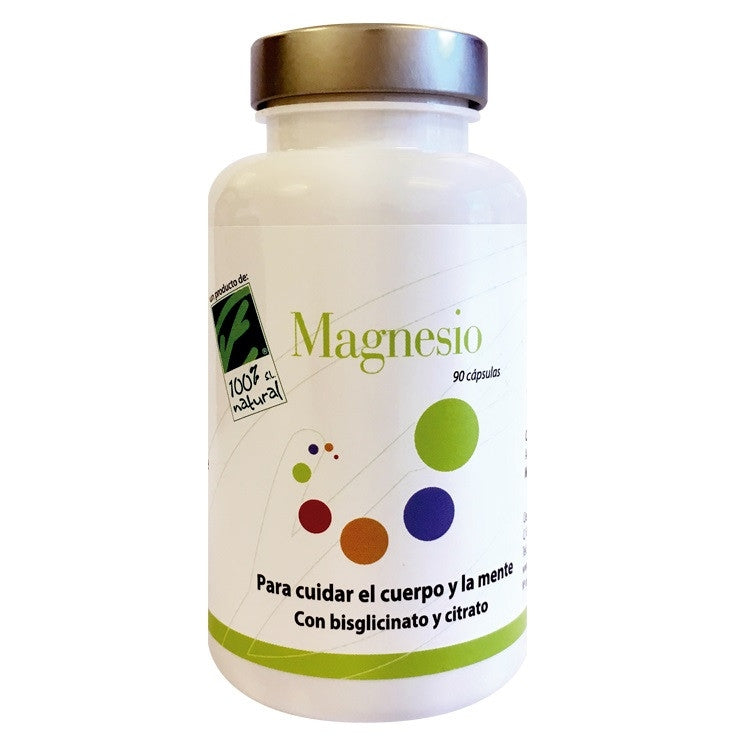 100%-Natural-Magnesio-90.-Bote-Con-90-Cápsulas-Biopharmacia,-Parafarmacia-online